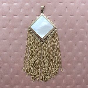 Mother of pearl and gold pendant